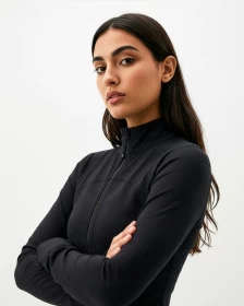 جاكيت سحاب أسود